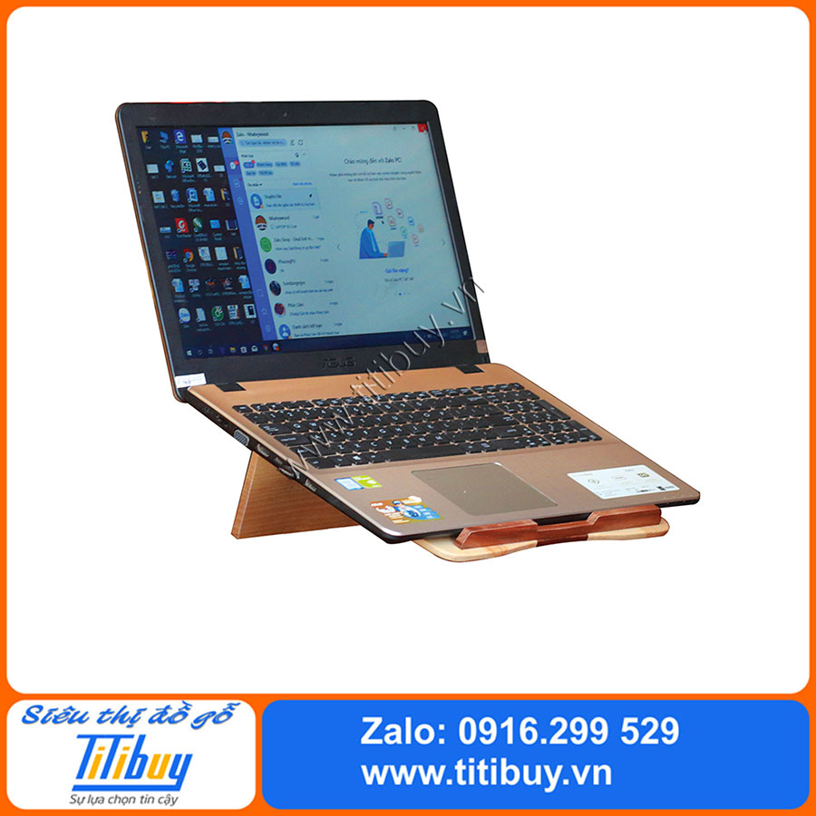 Bàn laptop đa năng gấp gọn thông minh gỗ, kệ để laptop NVLP04